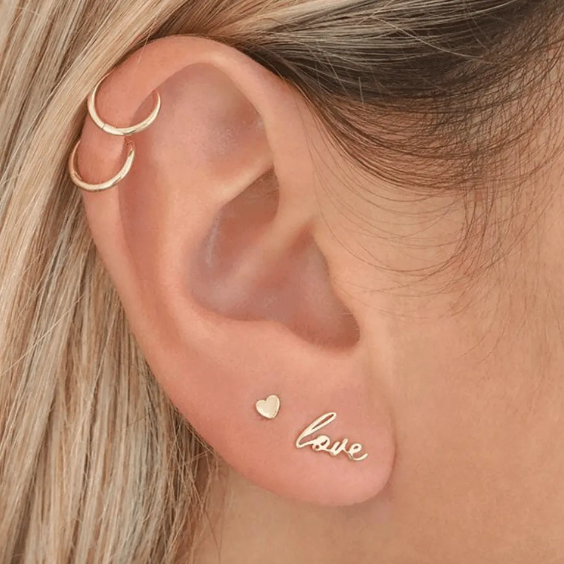 14k Gold Sweetheart Earring