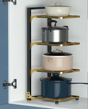 4 Layer Pots and Pans Organizer for Cabinet Organizer