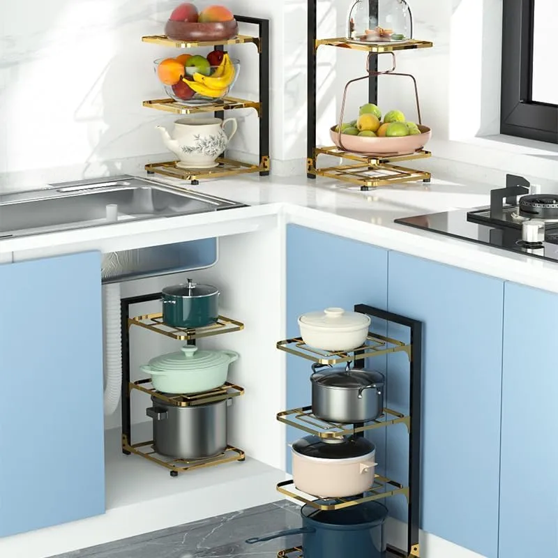 4 Layer Pots and Pans Organizer for Cabinet Organizer