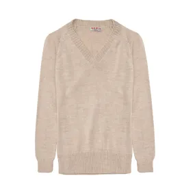 Alpaca Wool Blend V-neck Knit