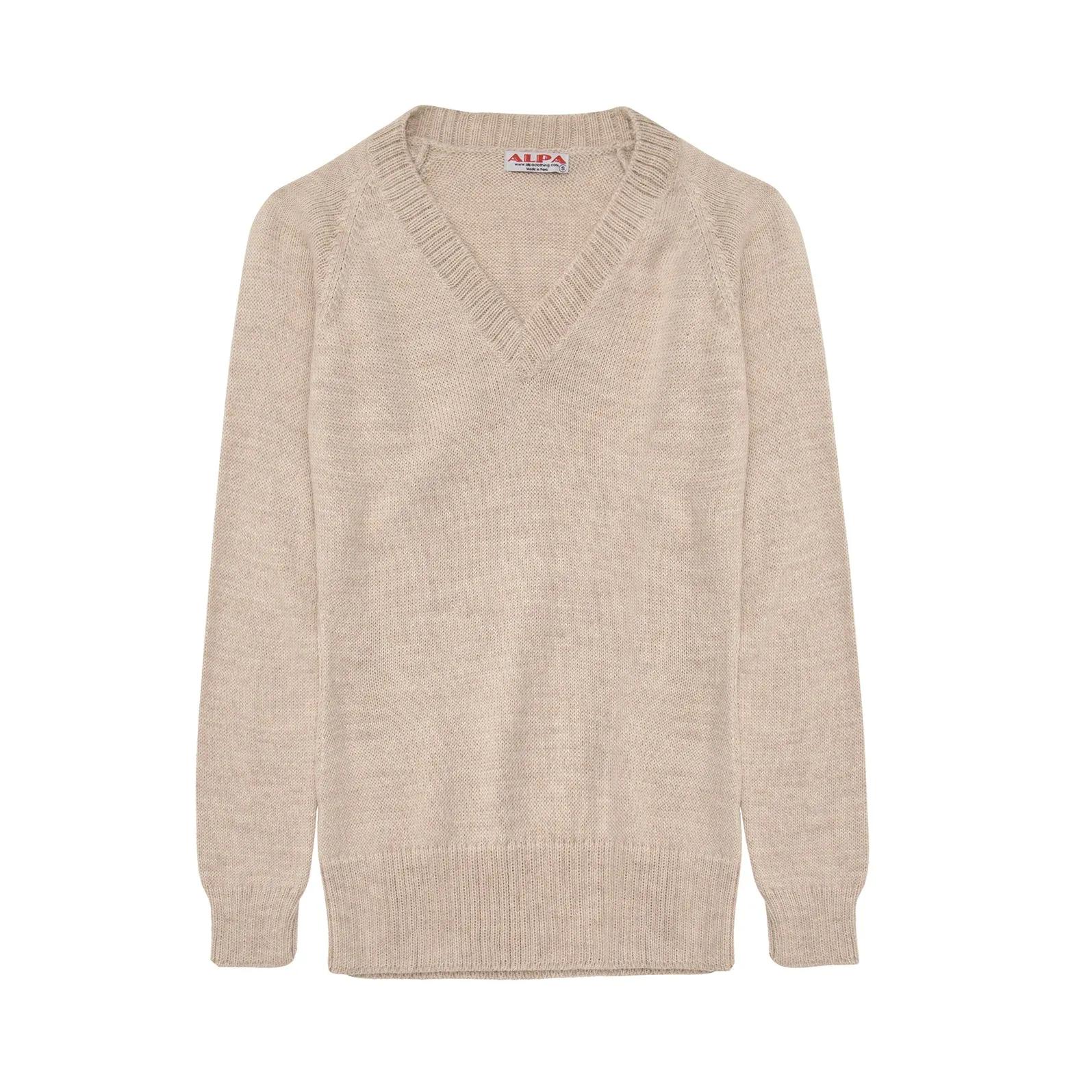 Alpaca Wool Blend V-neck Knit