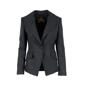 Anglomania Single-Breasted Cotton Blazer- '10s
