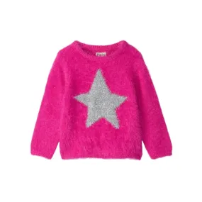 Baby & Toddler Girls Star Furry Sweater