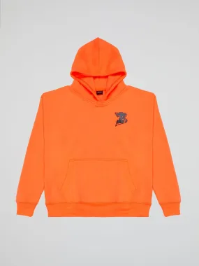 Bhype Society - Neon Orange Hoodie Bhype Logo Essentials