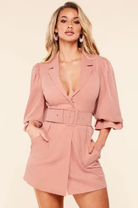 Blush Blazer Dress