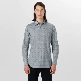 Bugatchi - James Pin Check OoohCotton Shirt - Cement
