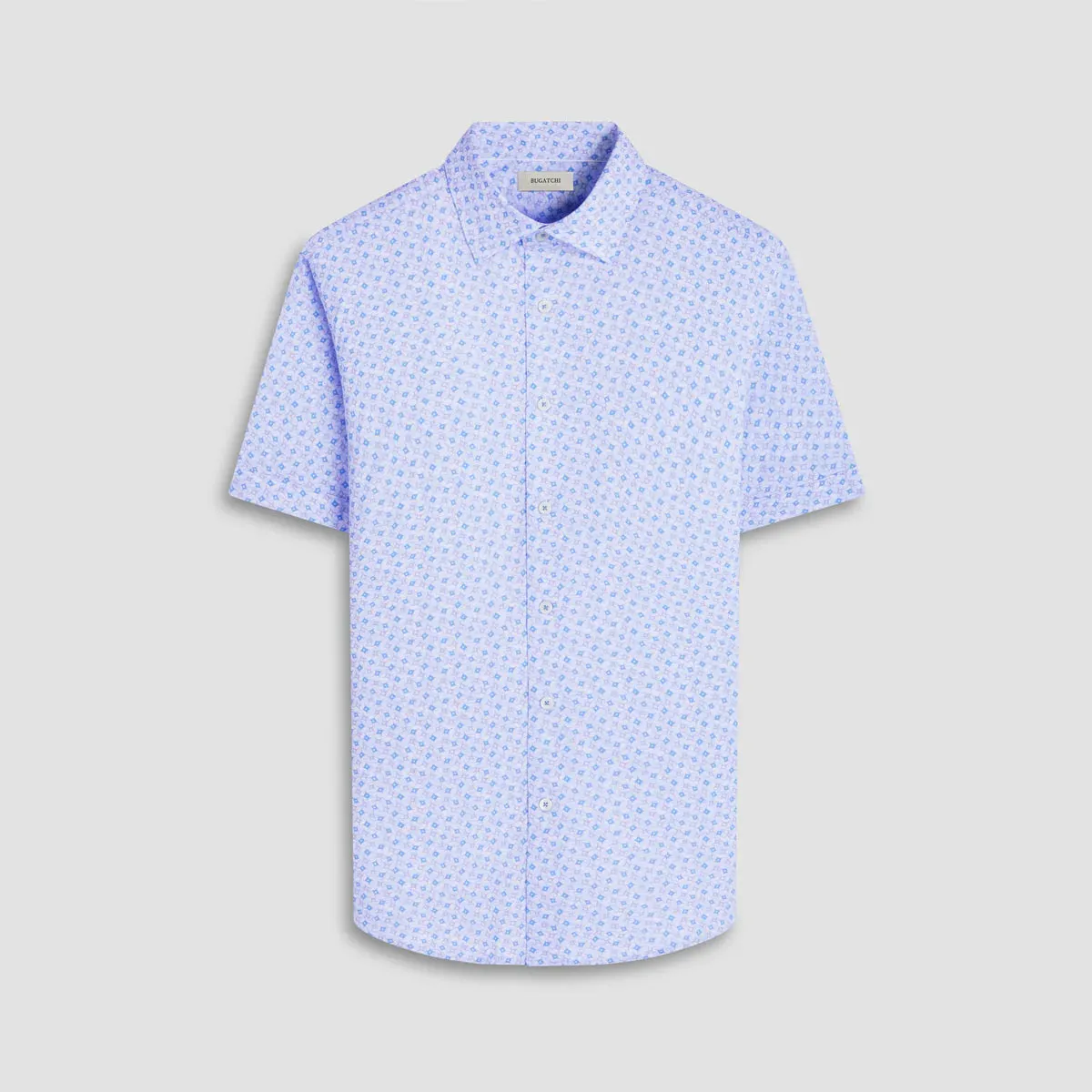Bugatchi - Miles Short Sleeve Modern Fit Shirt - OOOHCotton Tech - 8 way Stretch - GF9104F40