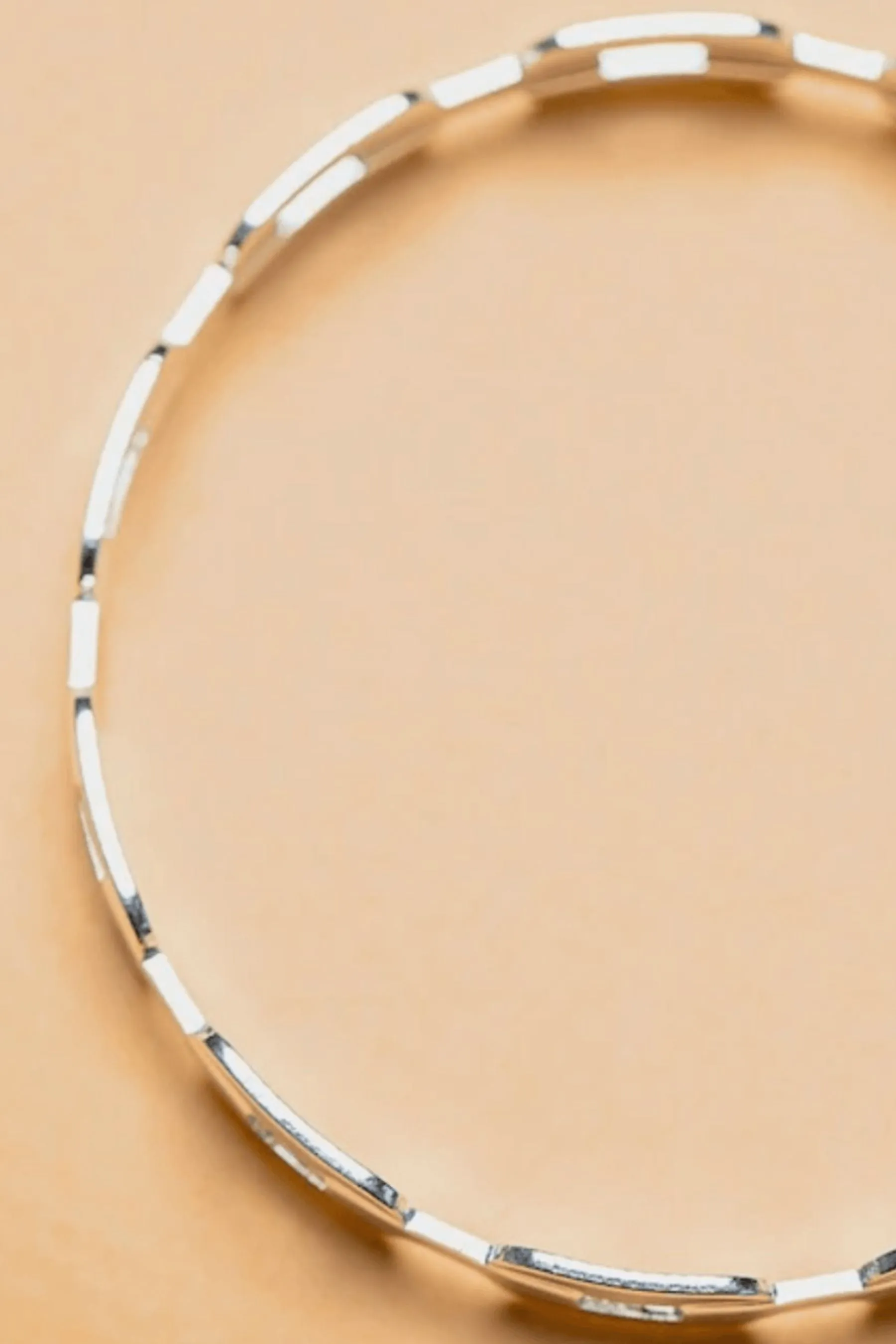 Chain Link Cuff Bangle | Silver