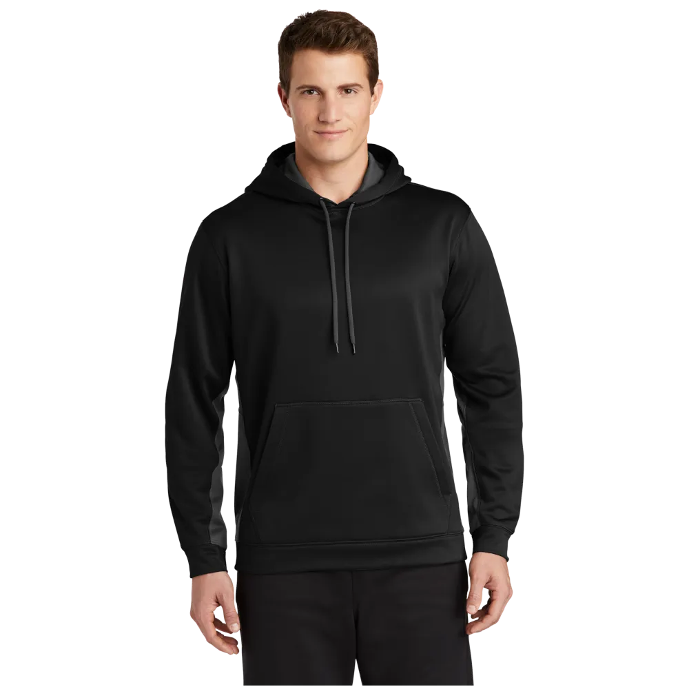 Custom Dri Fit Fleece Colorblock Hooded Pullover