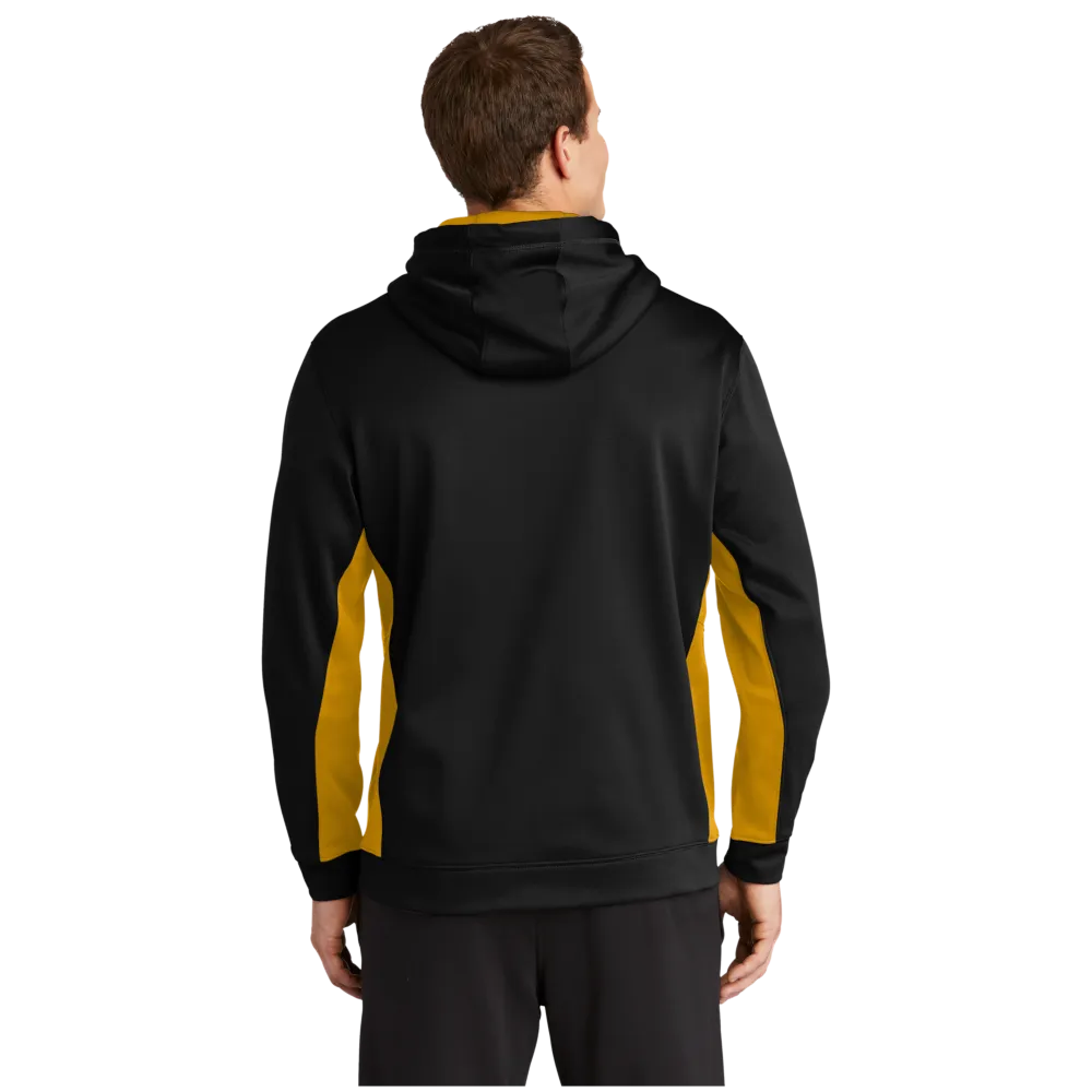 Custom Dri Fit Fleece Colorblock Hooded Pullover