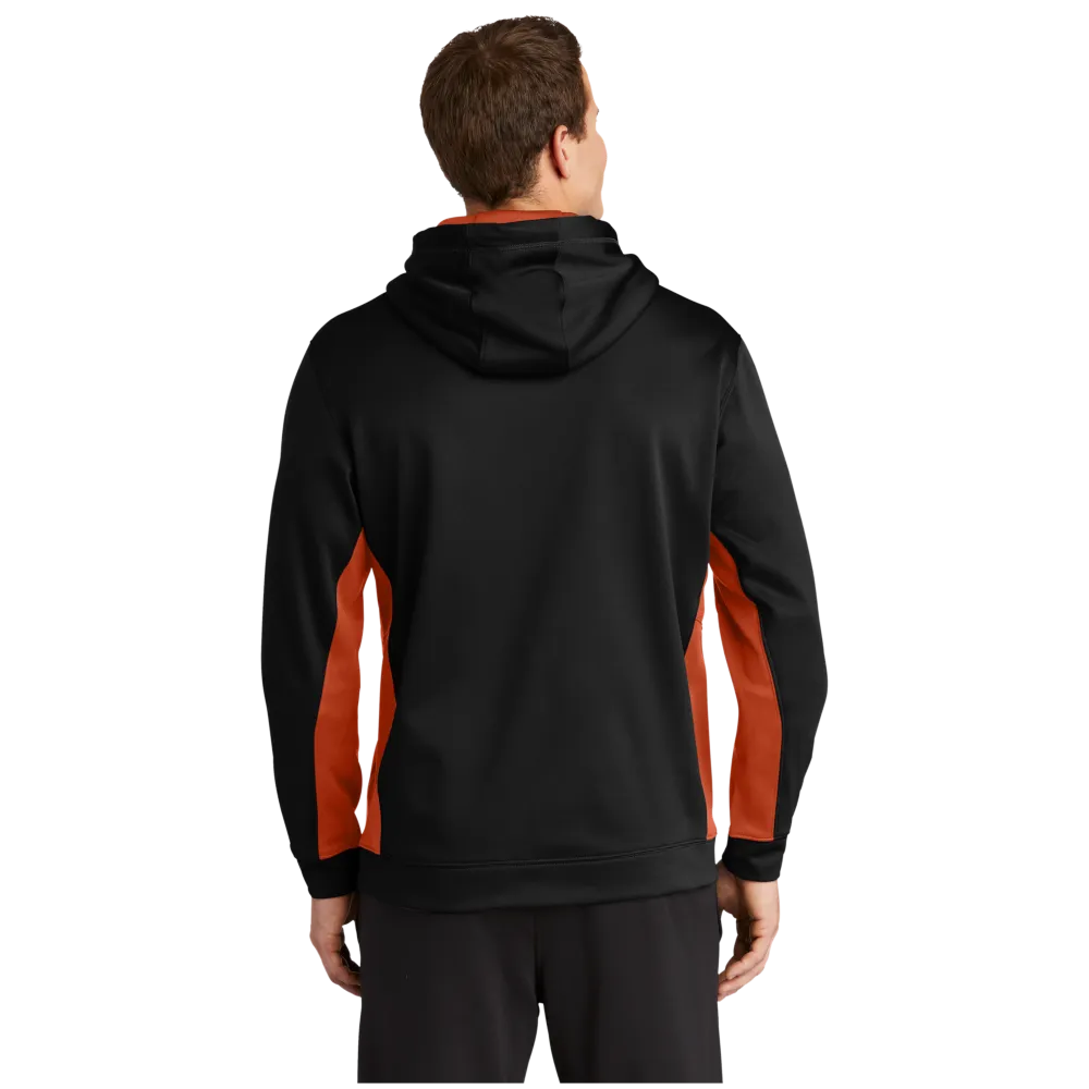 Custom Dri Fit Fleece Colorblock Hooded Pullover