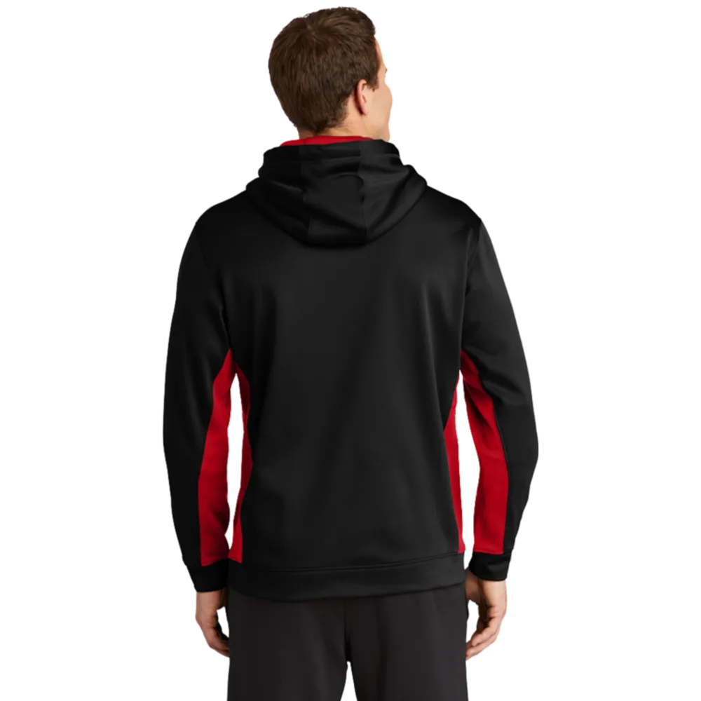 Custom Dri Fit Fleece Colorblock Hooded Pullover