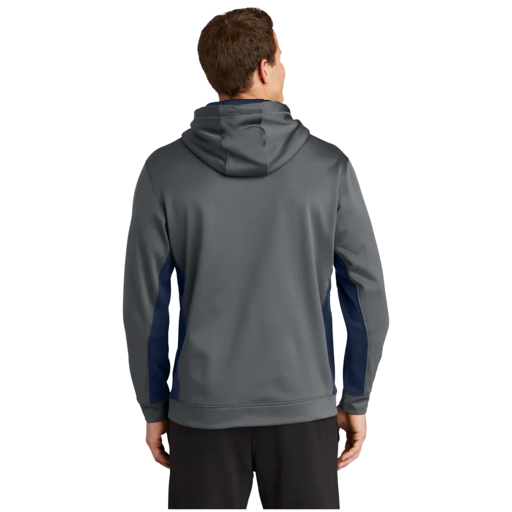 Custom Dri Fit Fleece Colorblock Hooded Pullover