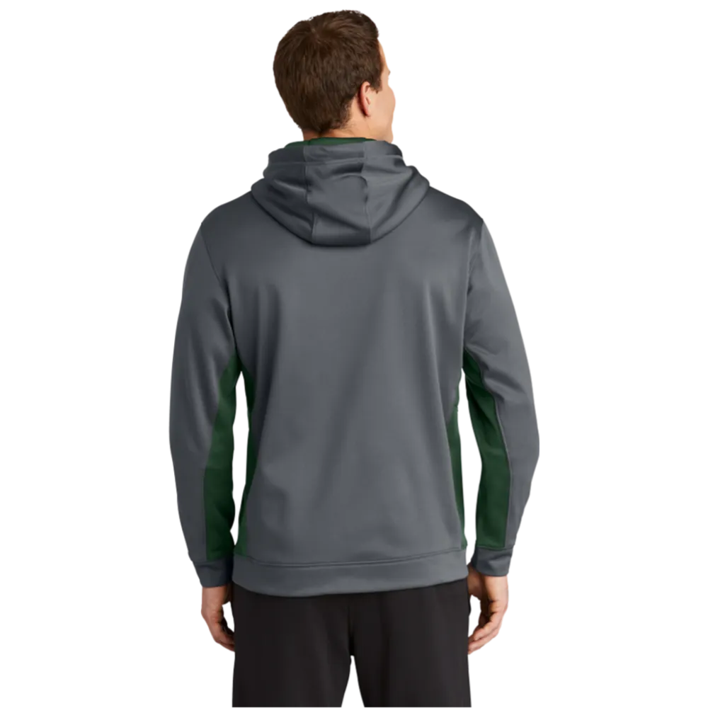 Custom Dri Fit Fleece Colorblock Hooded Pullover