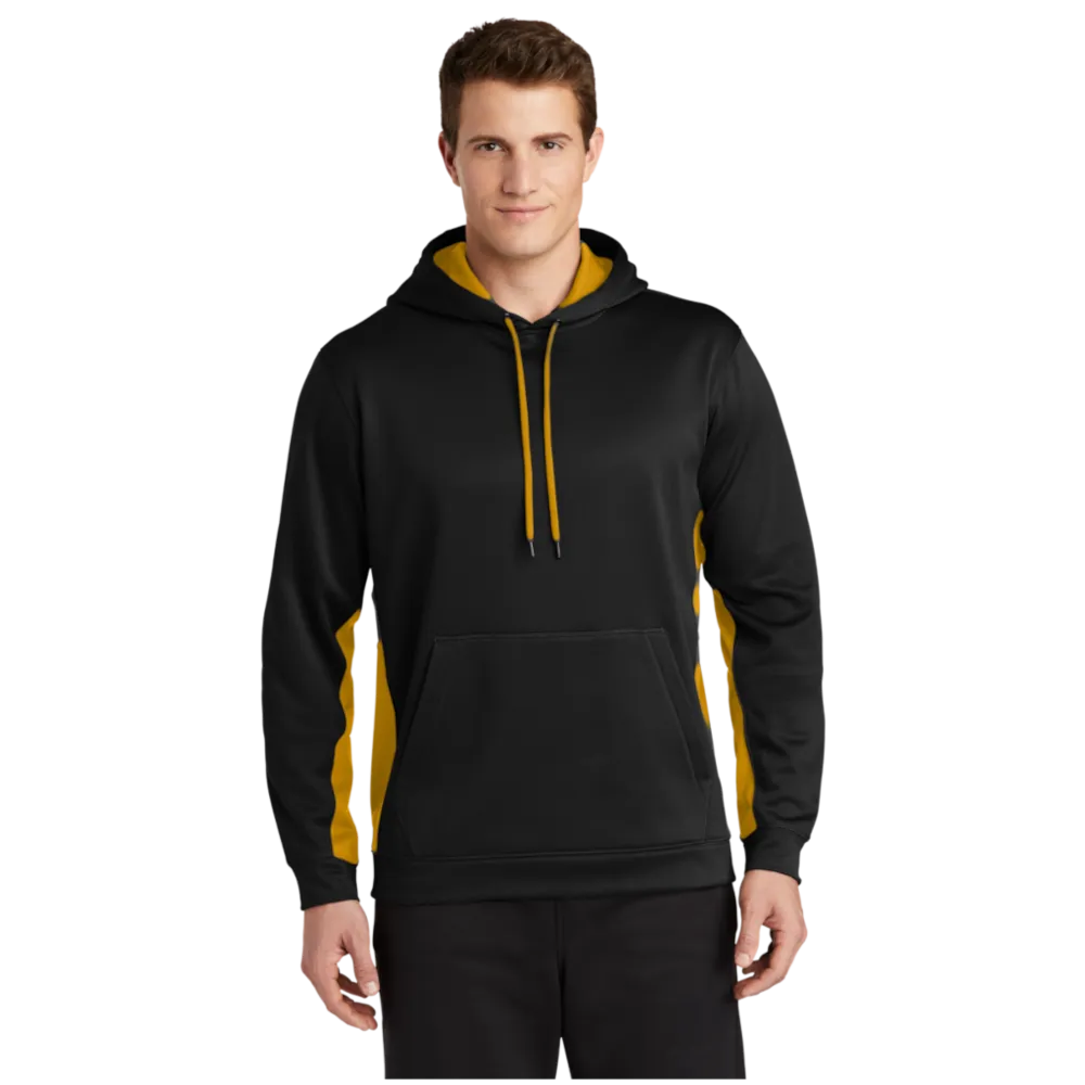 Custom Dri Fit Fleece Colorblock Hooded Pullover