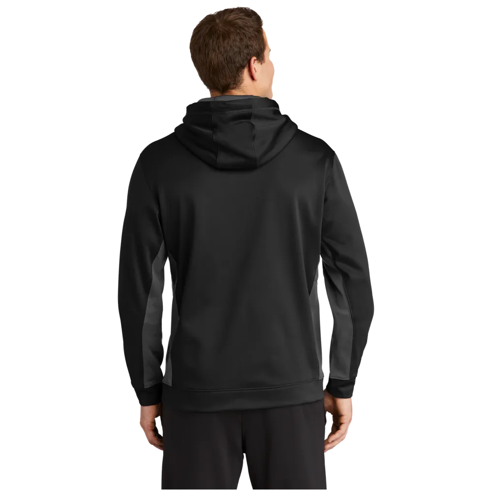 Custom Dri Fit Fleece Colorblock Hooded Pullover
