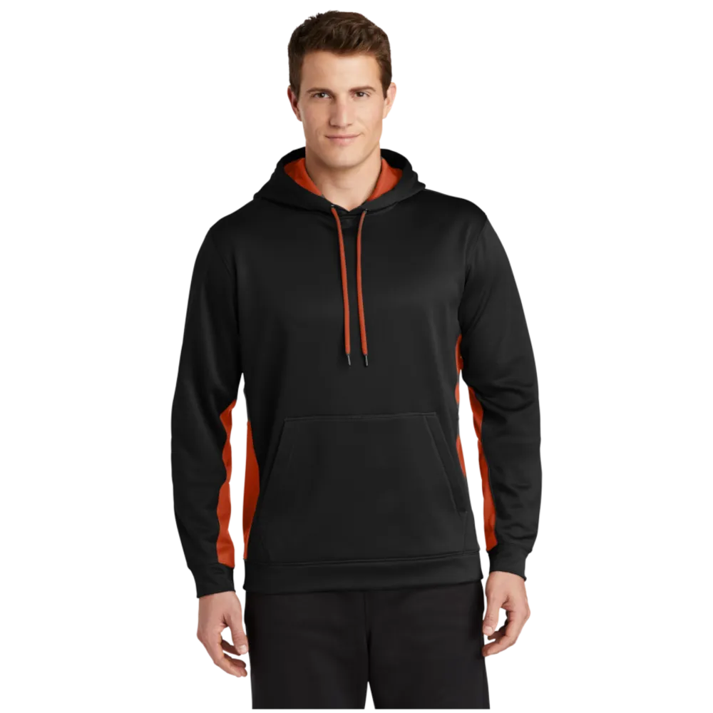 Custom Dri Fit Fleece Colorblock Hooded Pullover