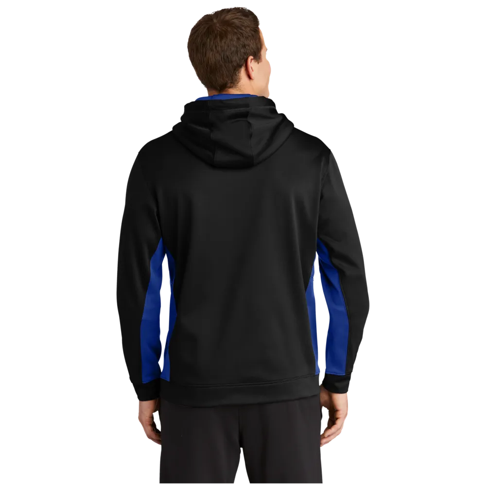 Custom Dri Fit Fleece Colorblock Hooded Pullover
