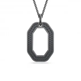 Dextera Ruthenium Plated Black Octagon Pendant 5651703