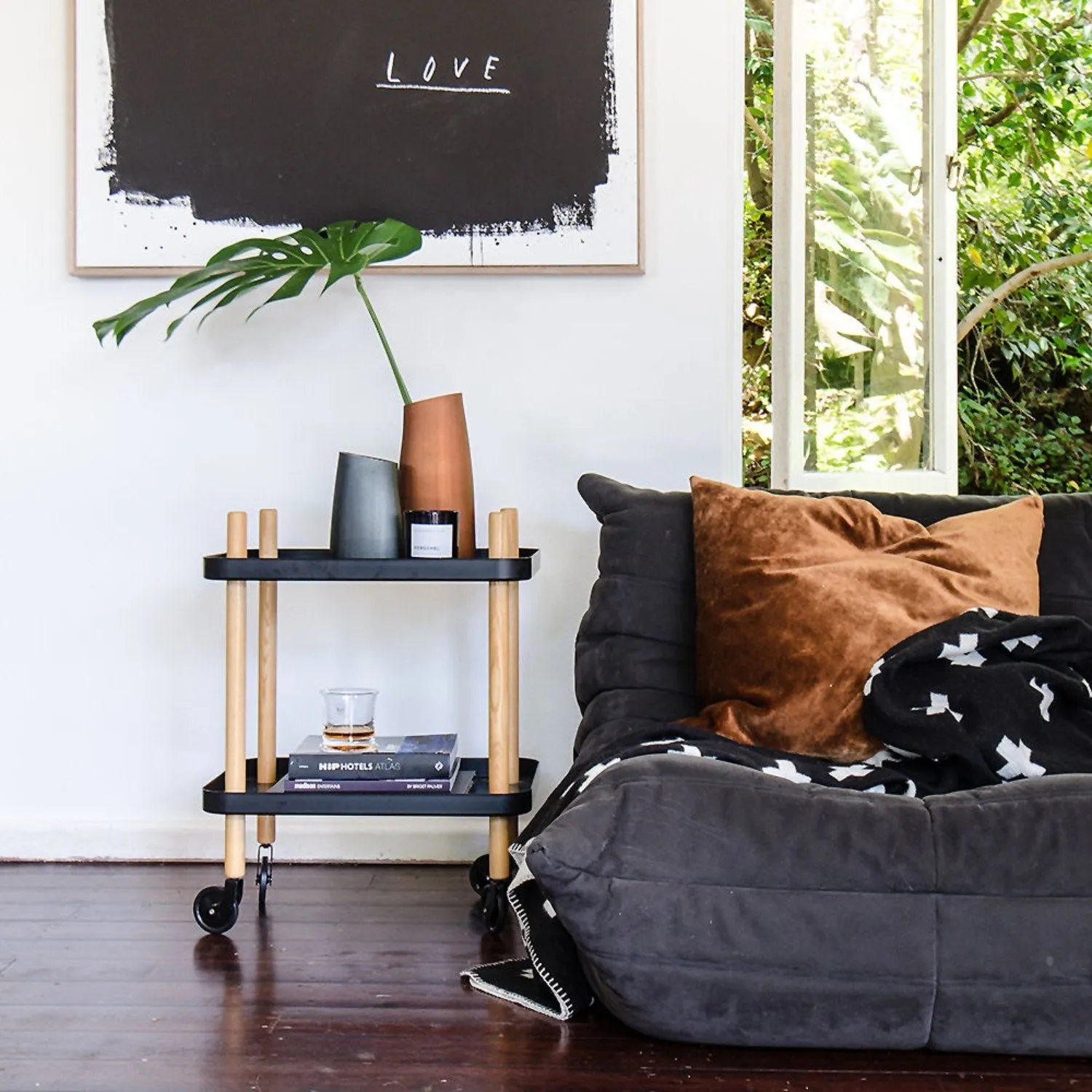 fink | vase | charcoal (winter) small