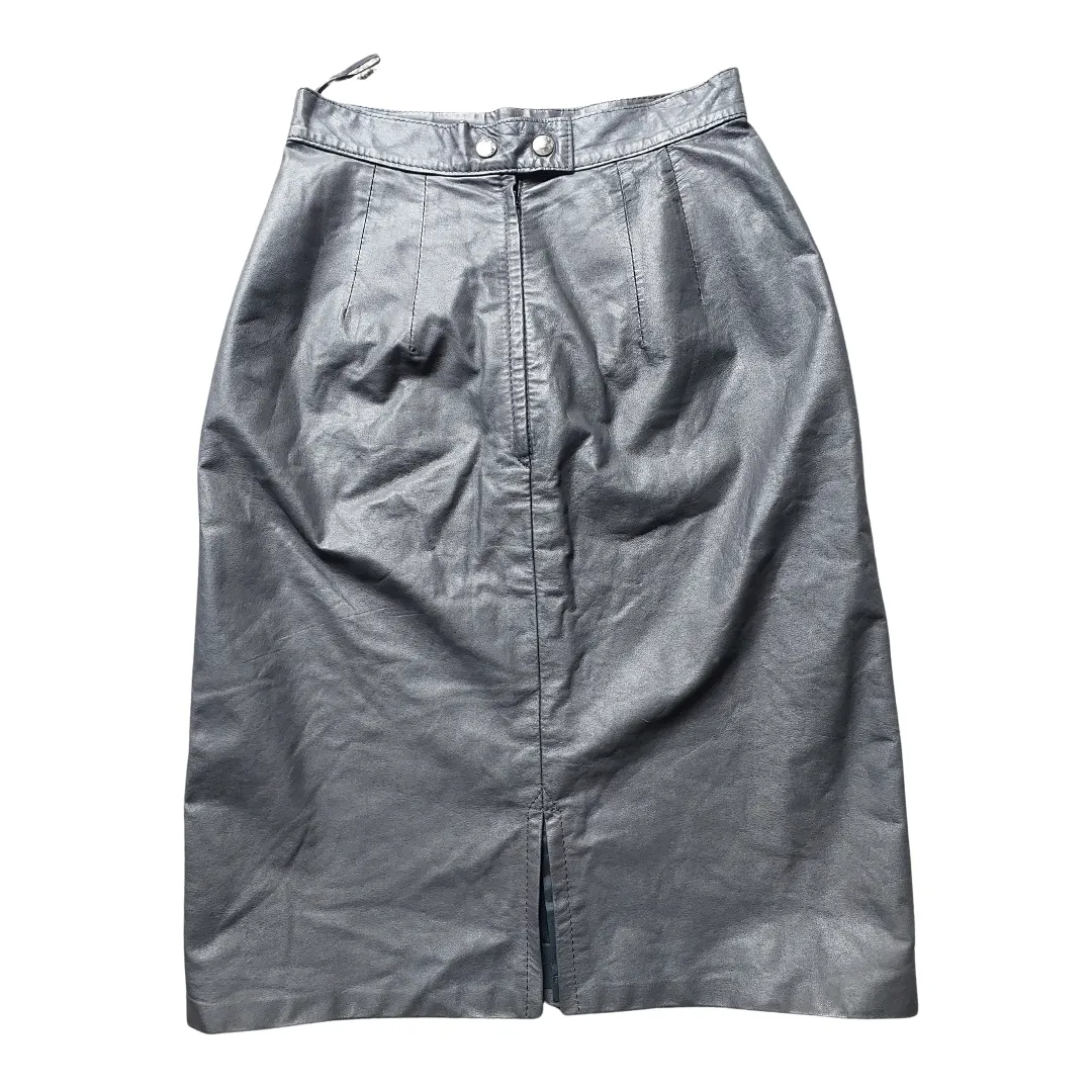 Giradelli charcoal leather skirt, size 8