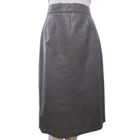 Giradelli charcoal leather skirt, size 8