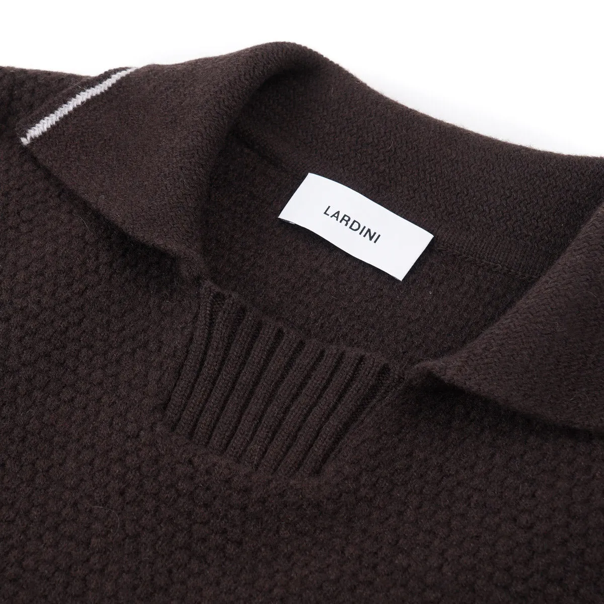 Lardini Collared Wool and Cashmere Sweater