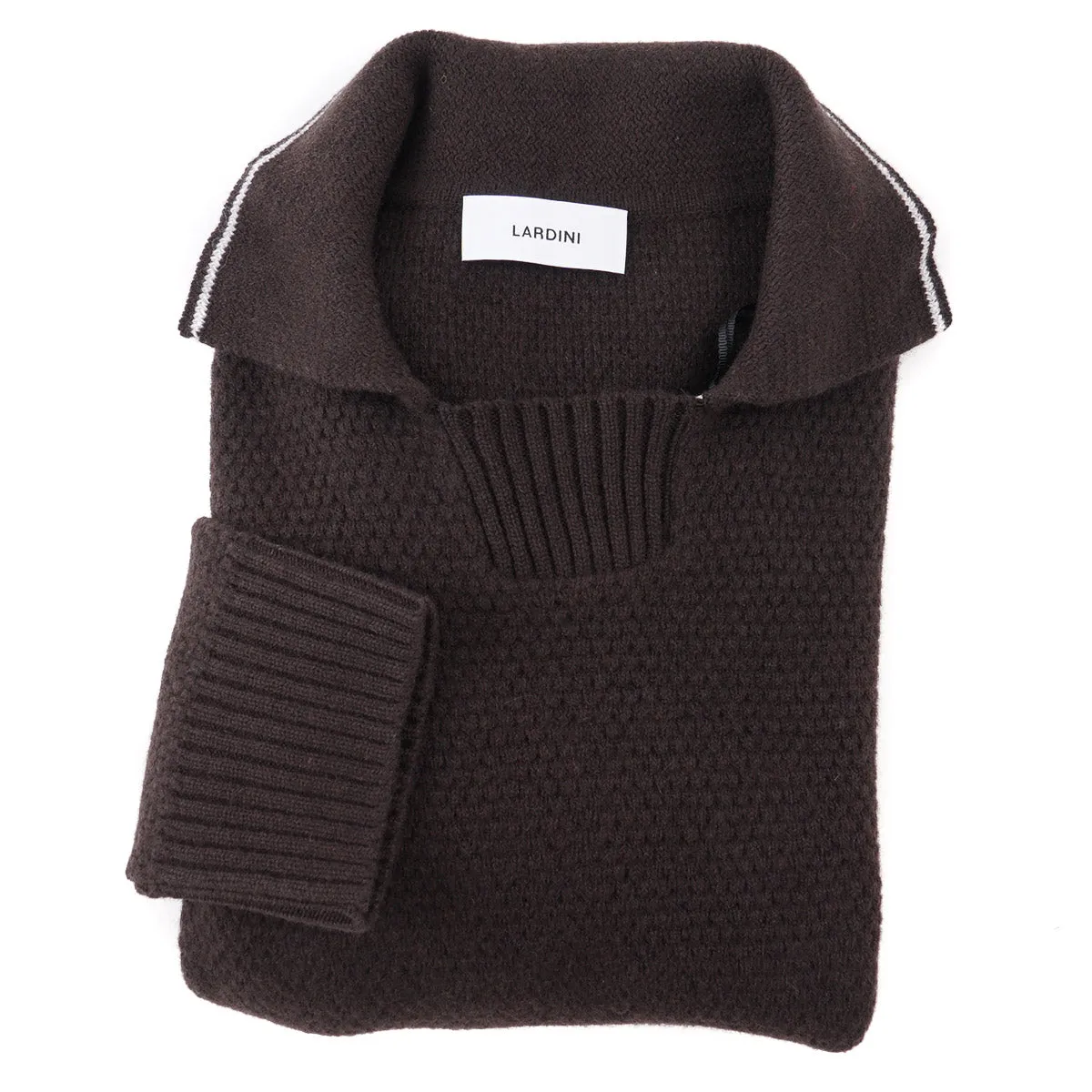 Lardini Collared Wool and Cashmere Sweater