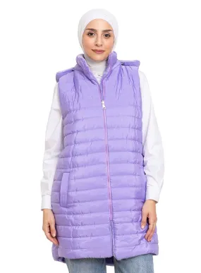 Lilac L-Cut Double Face Jacket