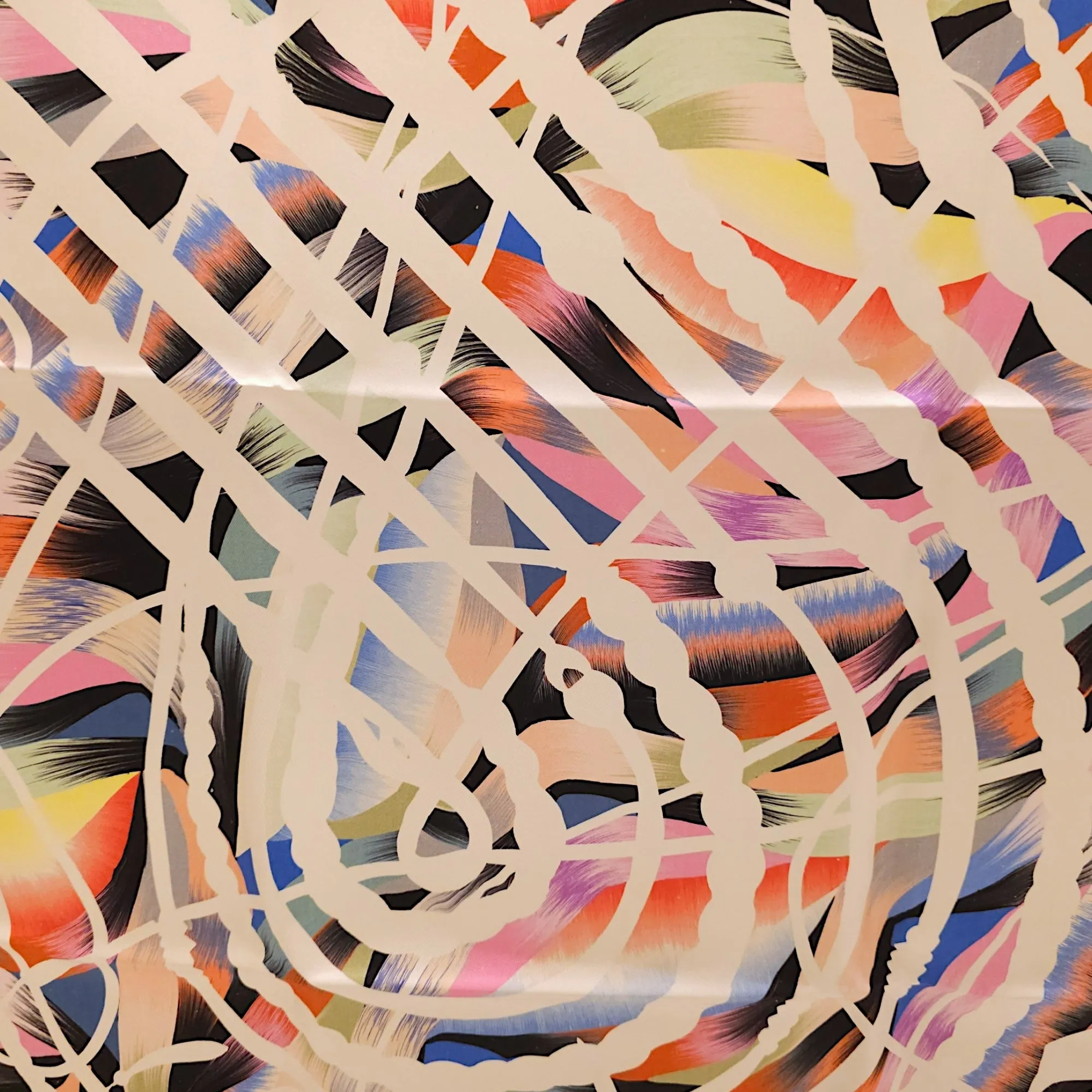 Marble Fouets Et Badines 90 Multi-colour Scarf in Silk