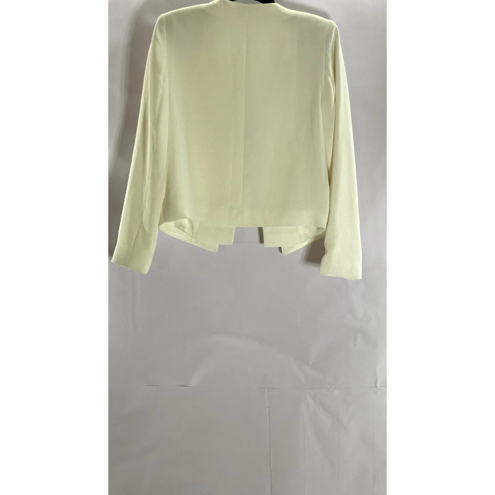 MNG BASIC Women's Cream Hook Open-Front Blazer SZ S