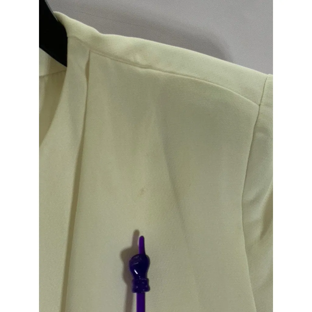 MNG BASIC Women's Cream Hook Open-Front Blazer SZ S
