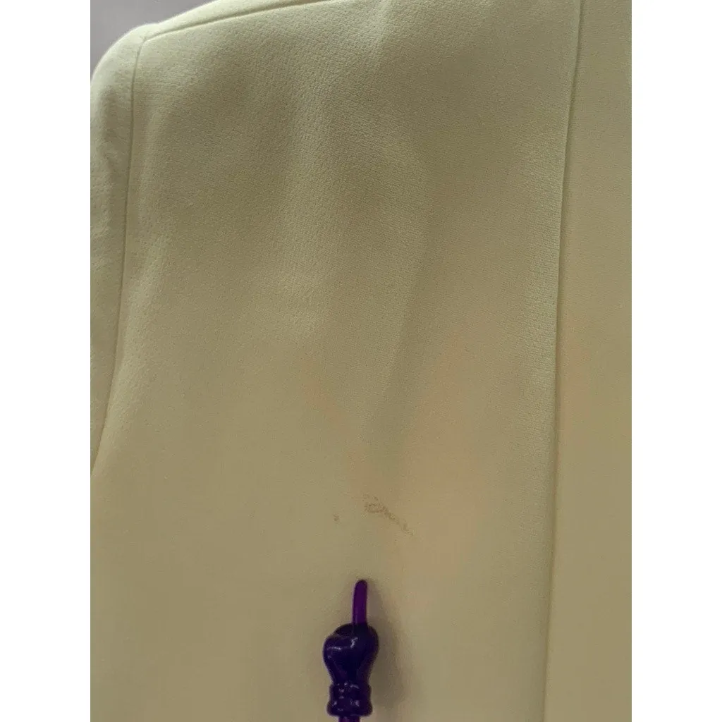 MNG BASIC Women's Cream Hook Open-Front Blazer SZ S