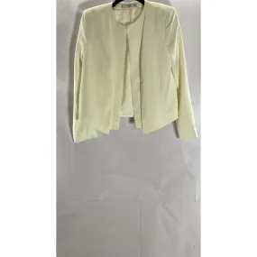 MNG BASIC Women's Cream Hook Open-Front Blazer SZ S