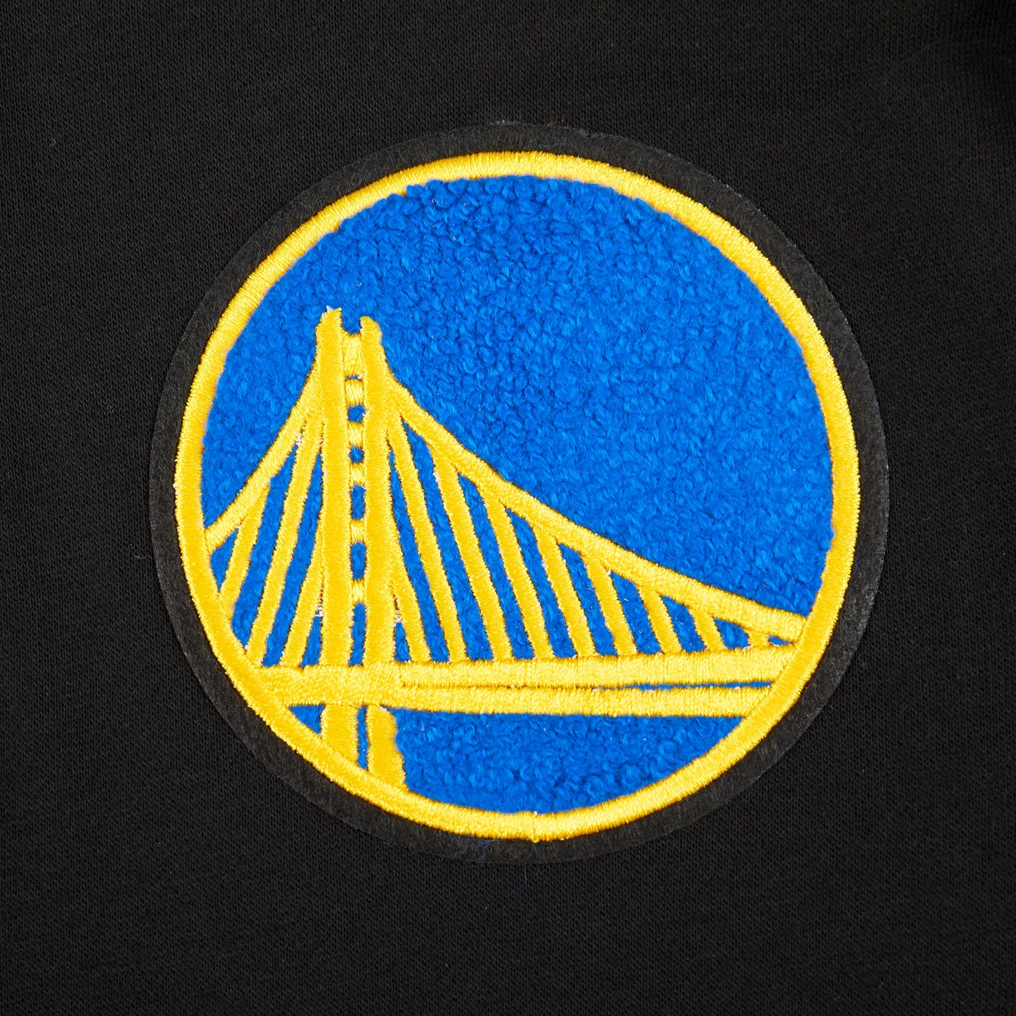 NBA GOLDEN STATE WARRIORS CLASSIC BIG BOYS FLC FZ PO HOODIE (BLACK)
