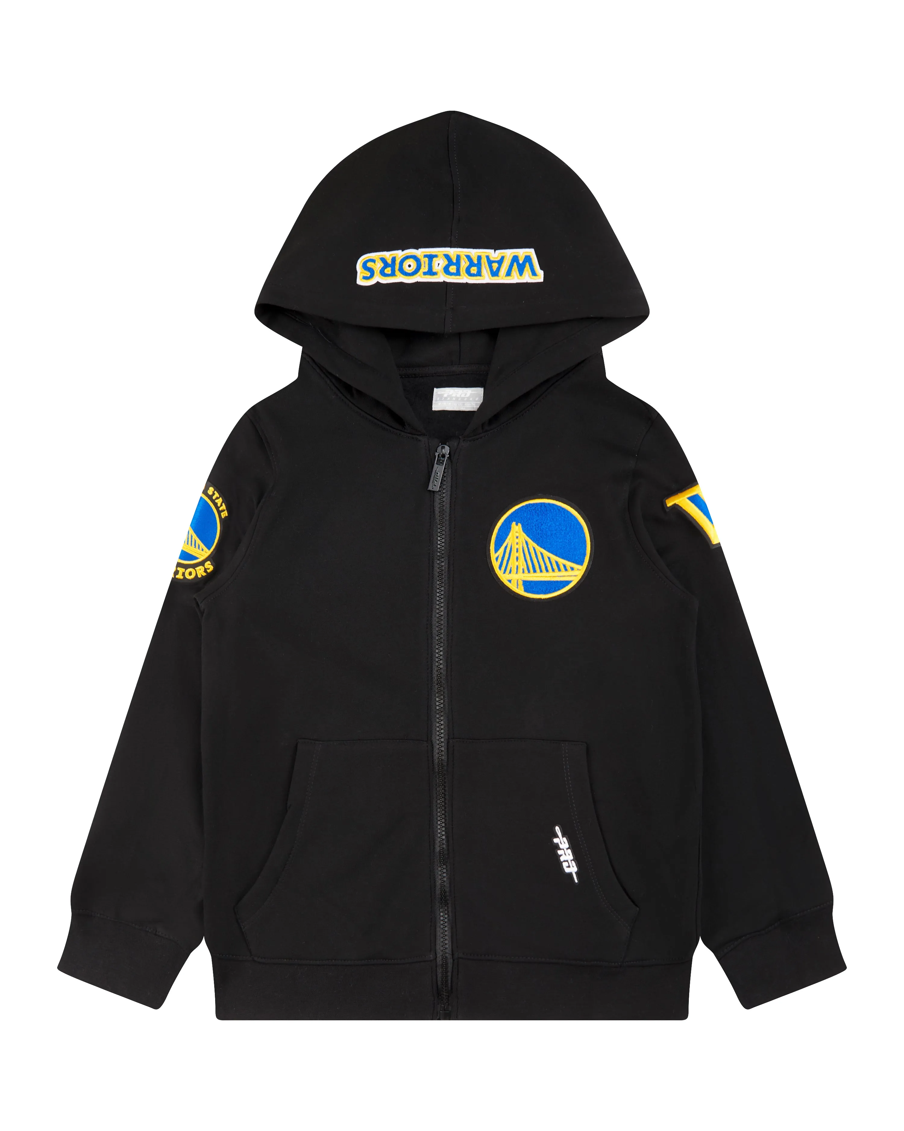 NBA GOLDEN STATE WARRIORS CLASSIC BIG BOYS FLC FZ PO HOODIE (BLACK)