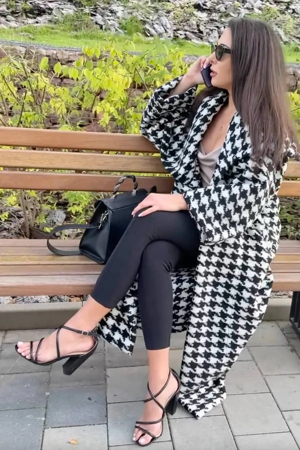 OFELIA Houndstooth Winter Coat ON SALE