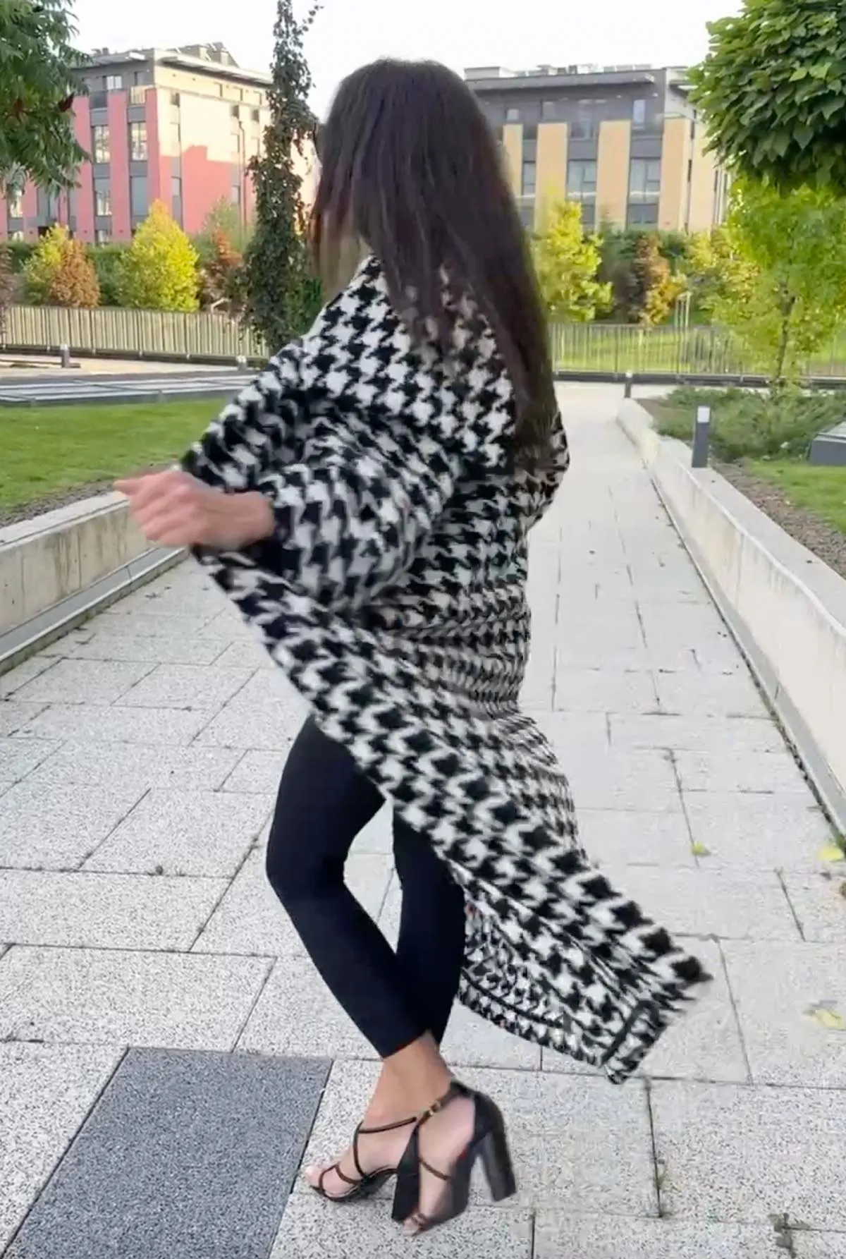 OFELIA Houndstooth Winter Coat ON SALE