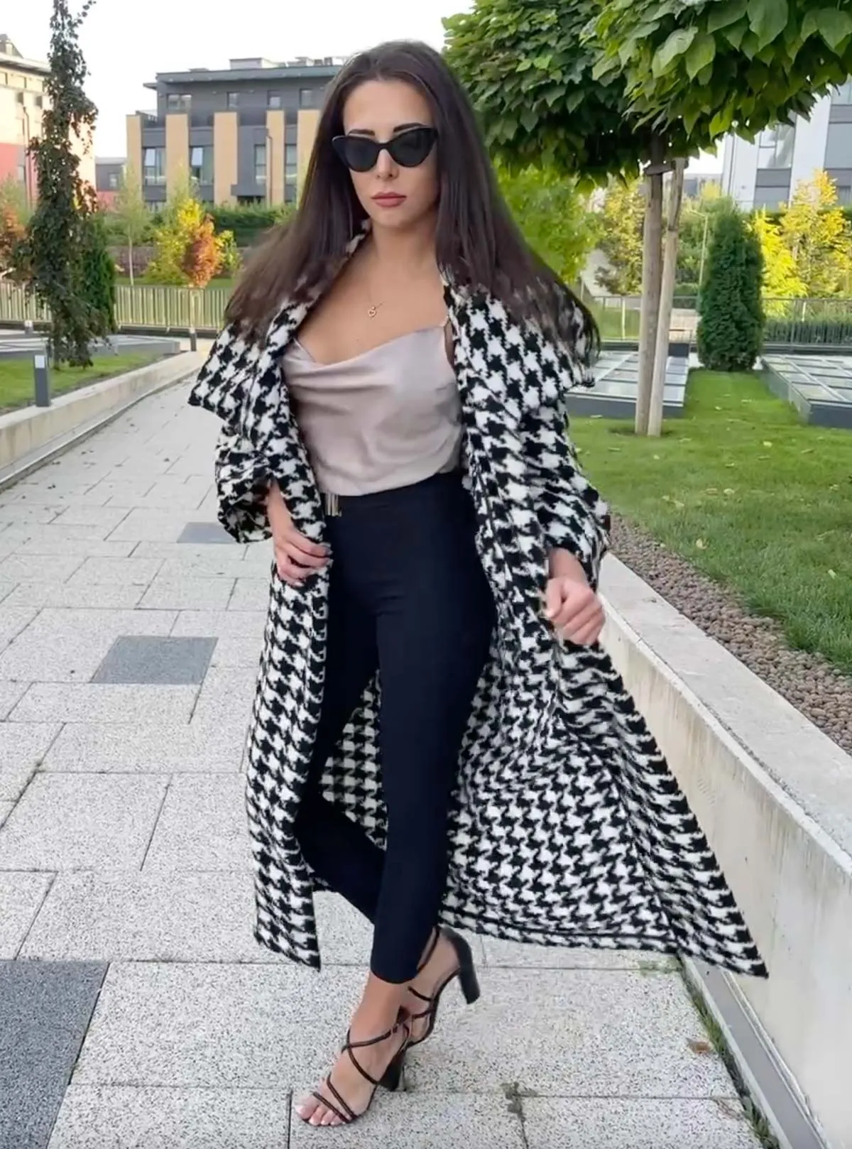 OFELIA Houndstooth Winter Coat ON SALE
