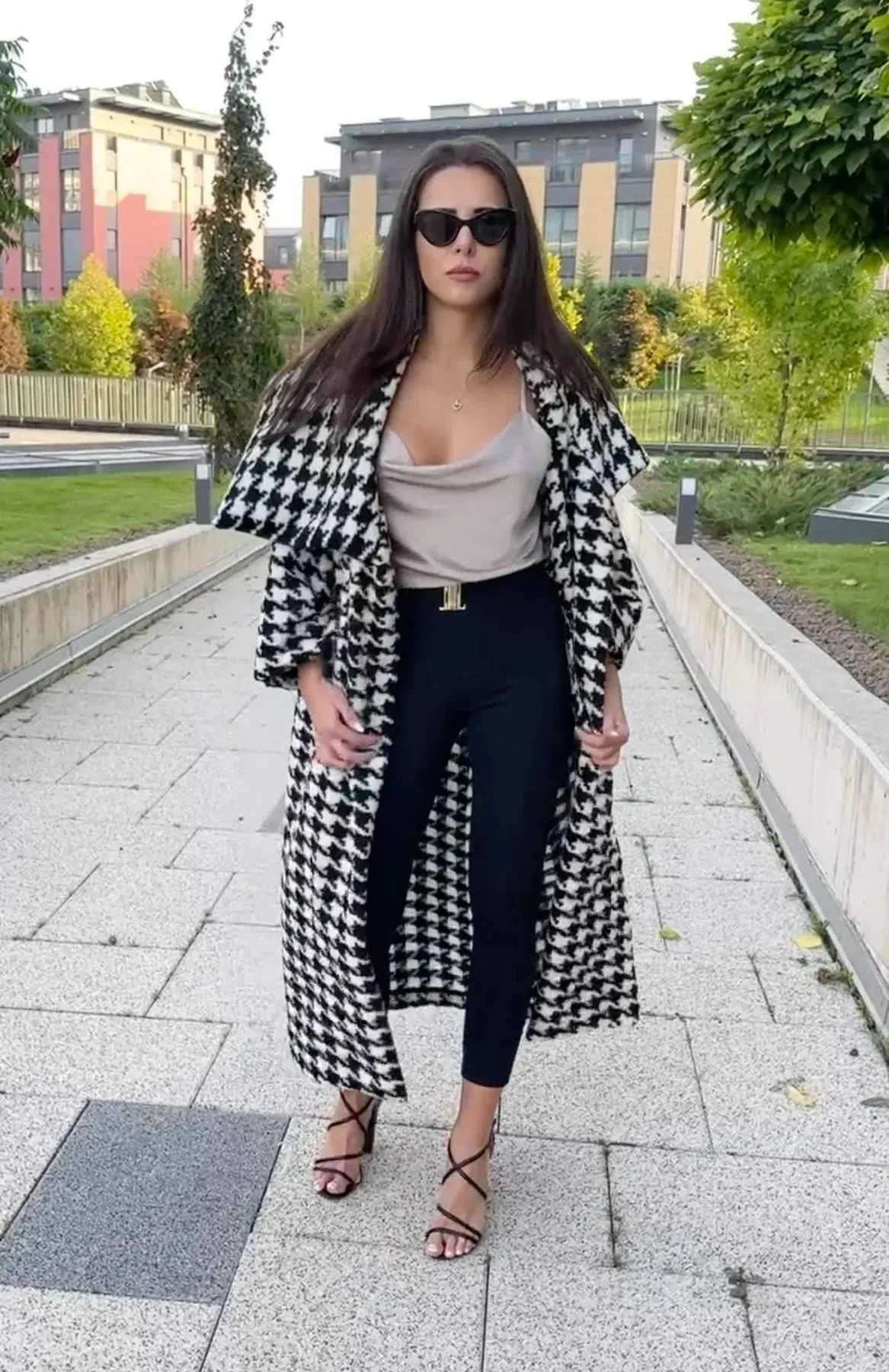 OFELIA Houndstooth Winter Coat ON SALE