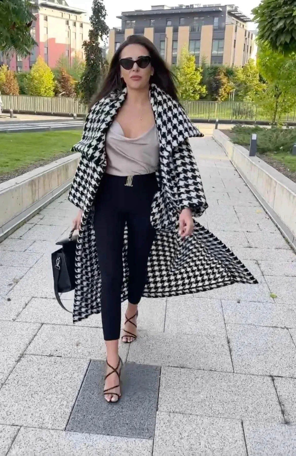 OFELIA Houndstooth Winter Coat ON SALE