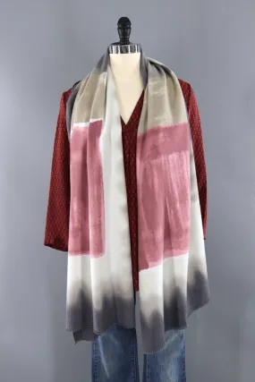 Pashmina Scarf / Pink & Grey Ombre