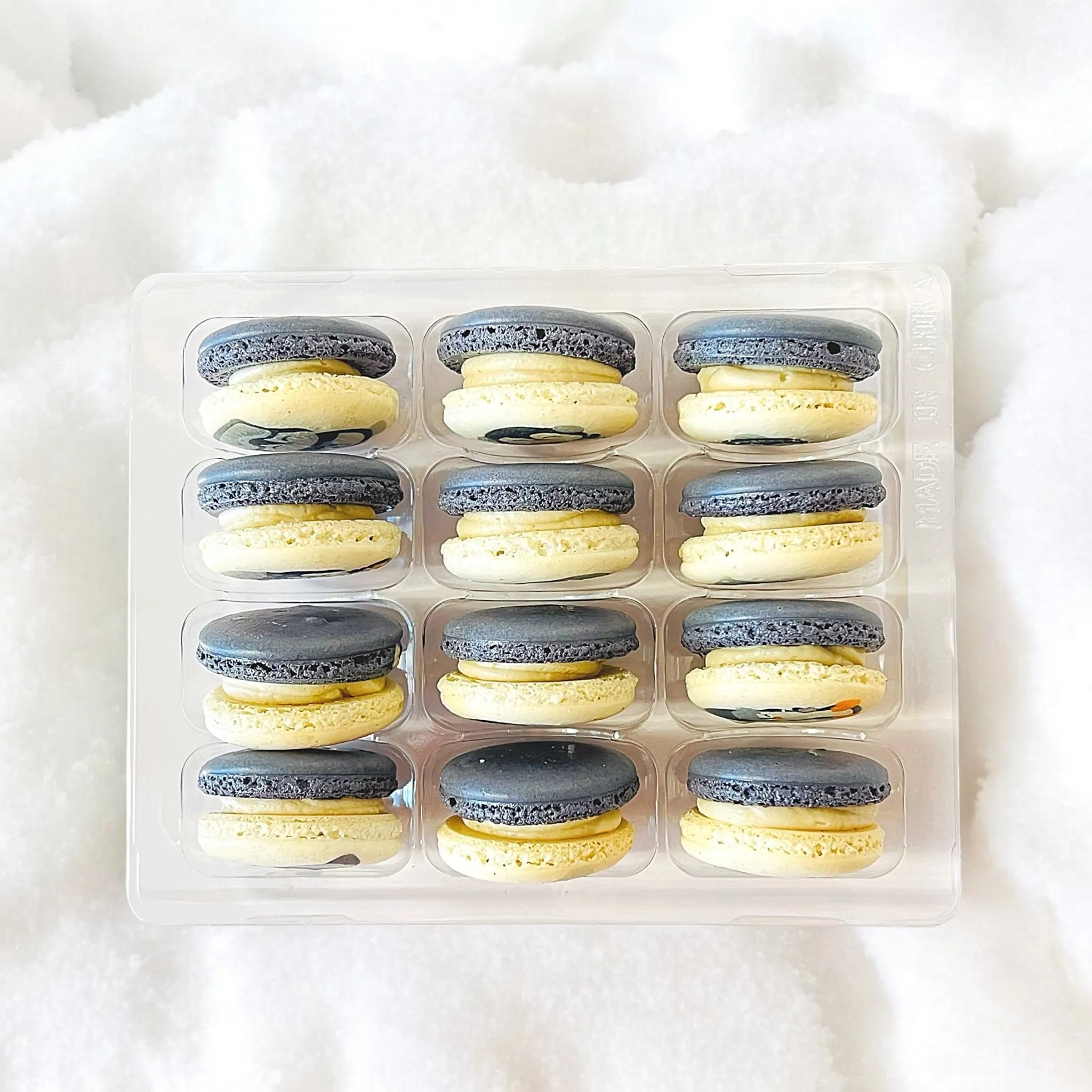 Penguin Winter Macaron Set - Grey and White