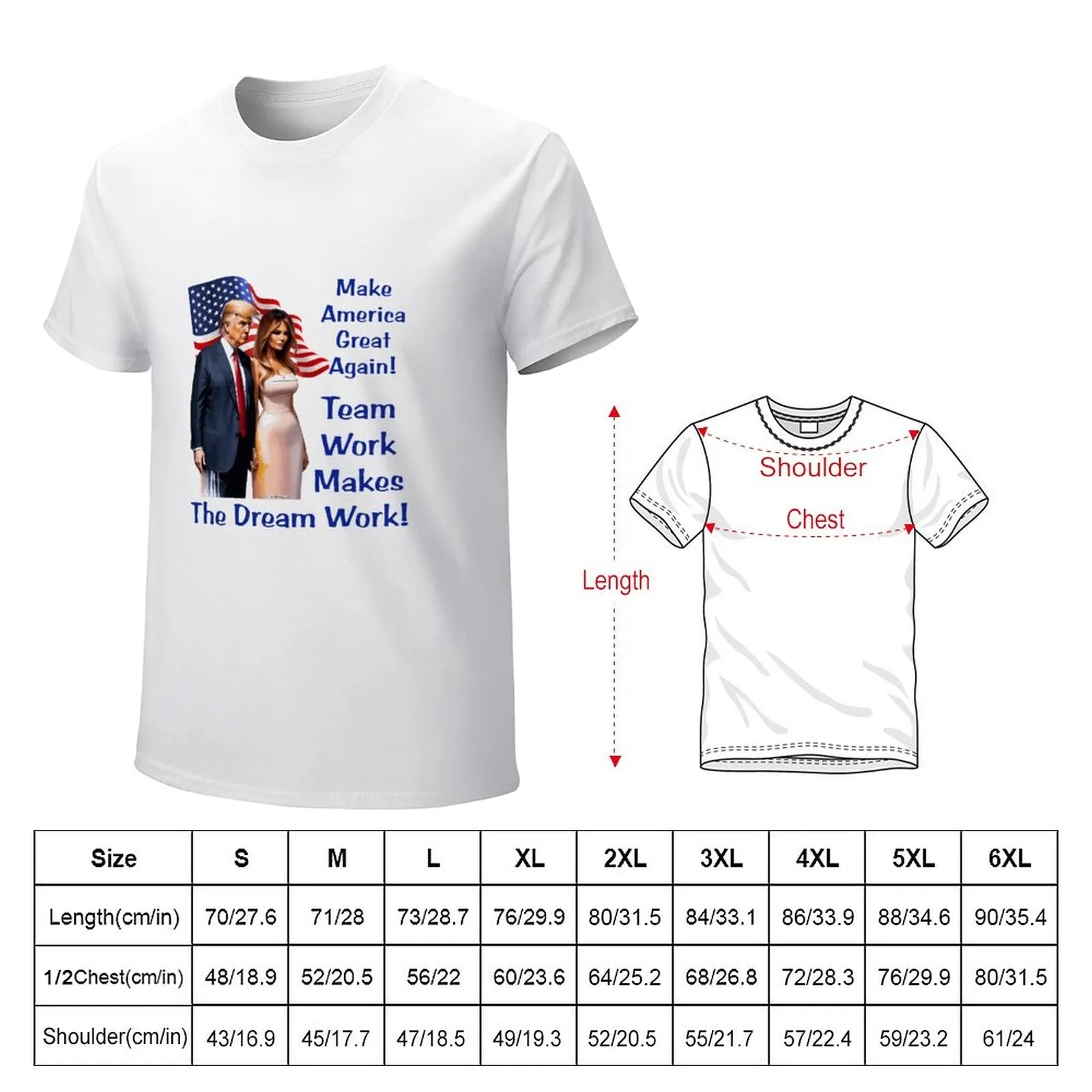 "Team Work makes the Dream work..", Donald Trump, Short Sleeve Cotton T-shirt