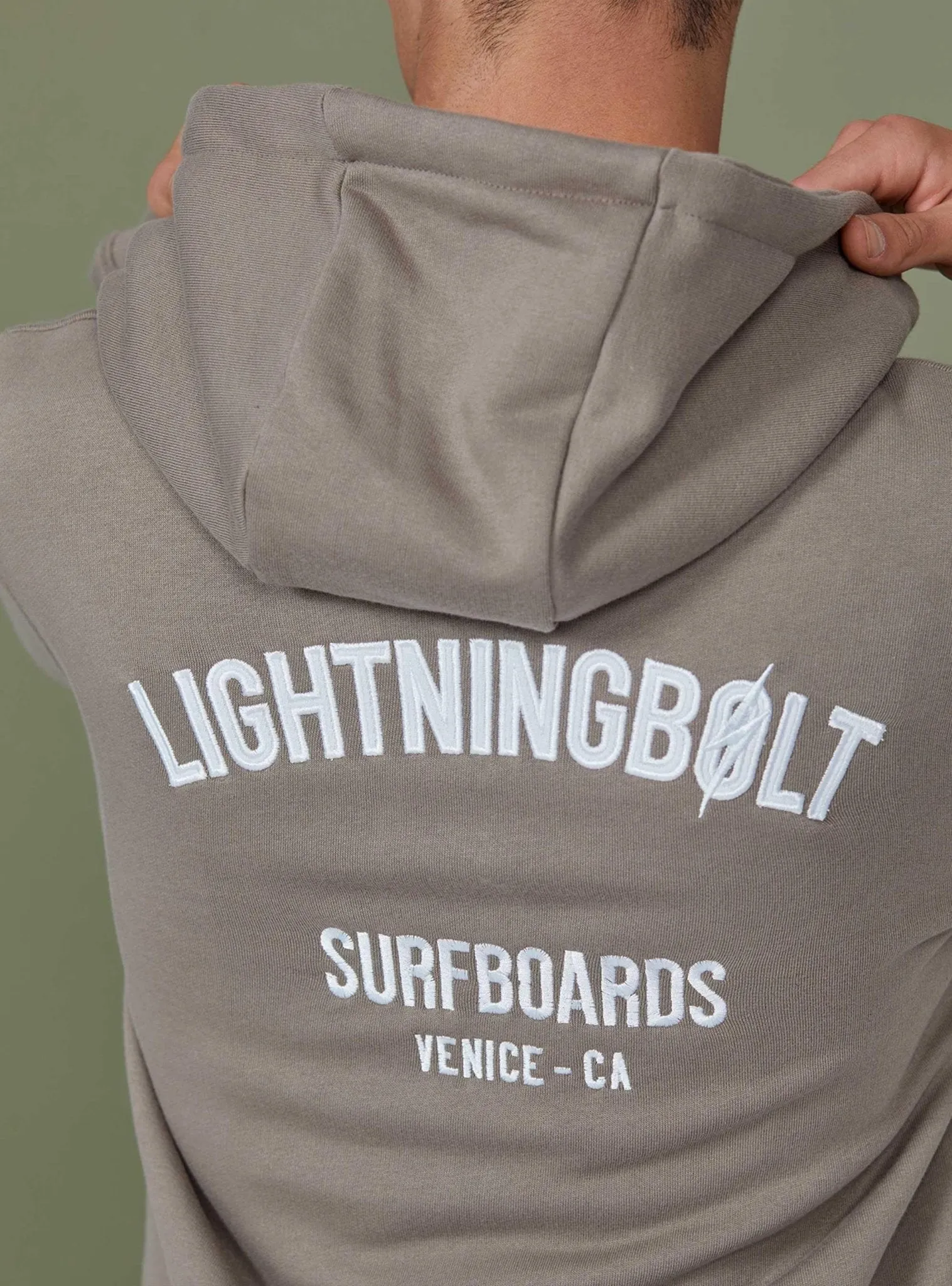 REGULAR ZIP HOODIE WITH EMBROIDERY ON THE BACK