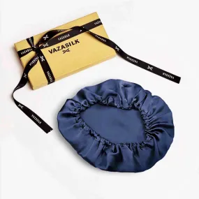 Single Layer Silk Bonnet - Navy Blue