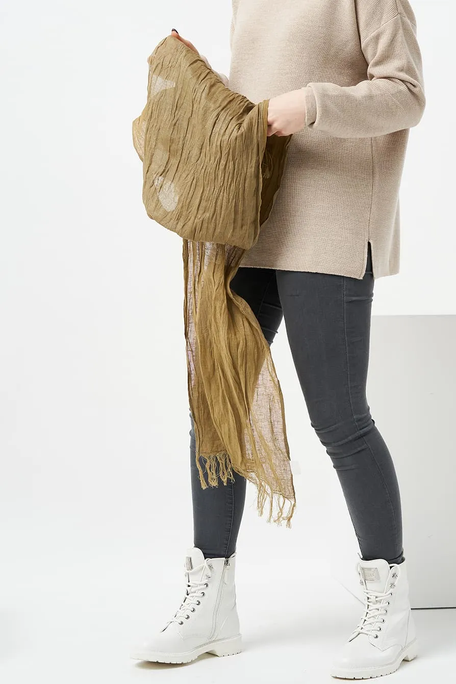 Soft linen scarf