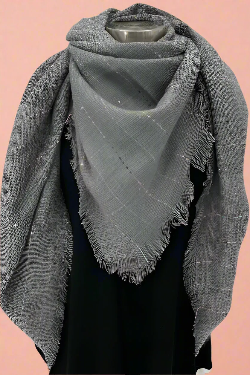 Sparkle Blanket Scarf Grey