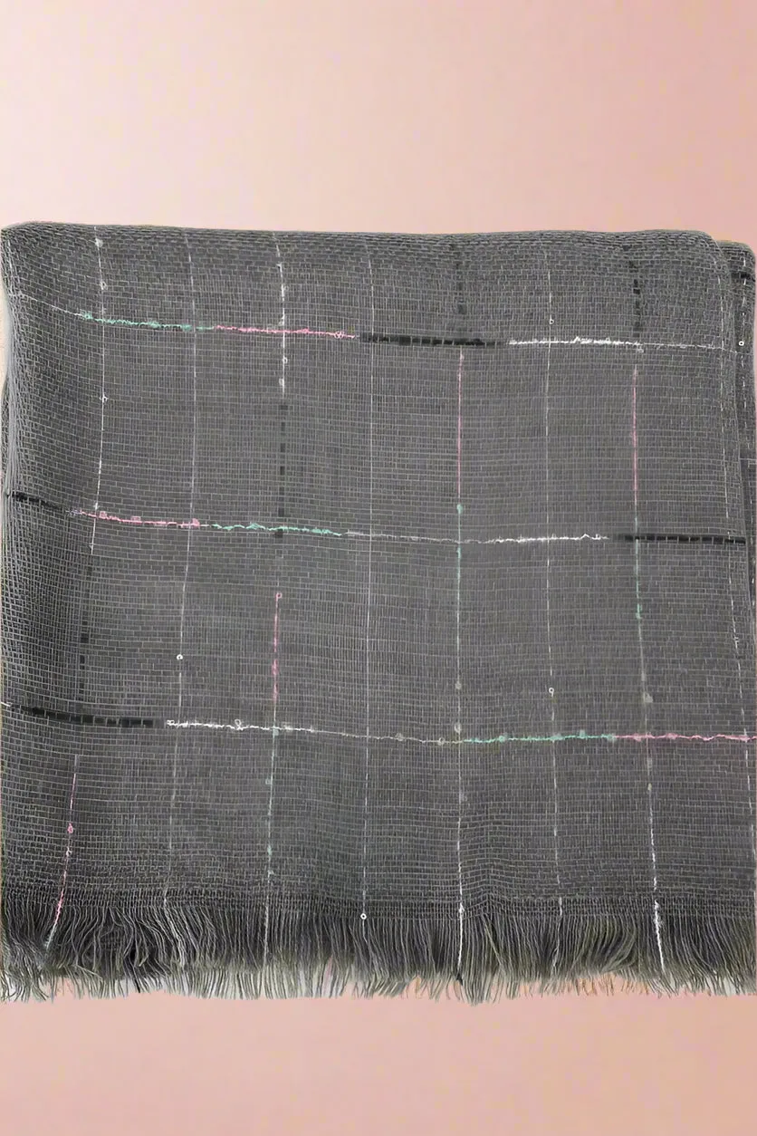 Sparkle Blanket Scarf Grey