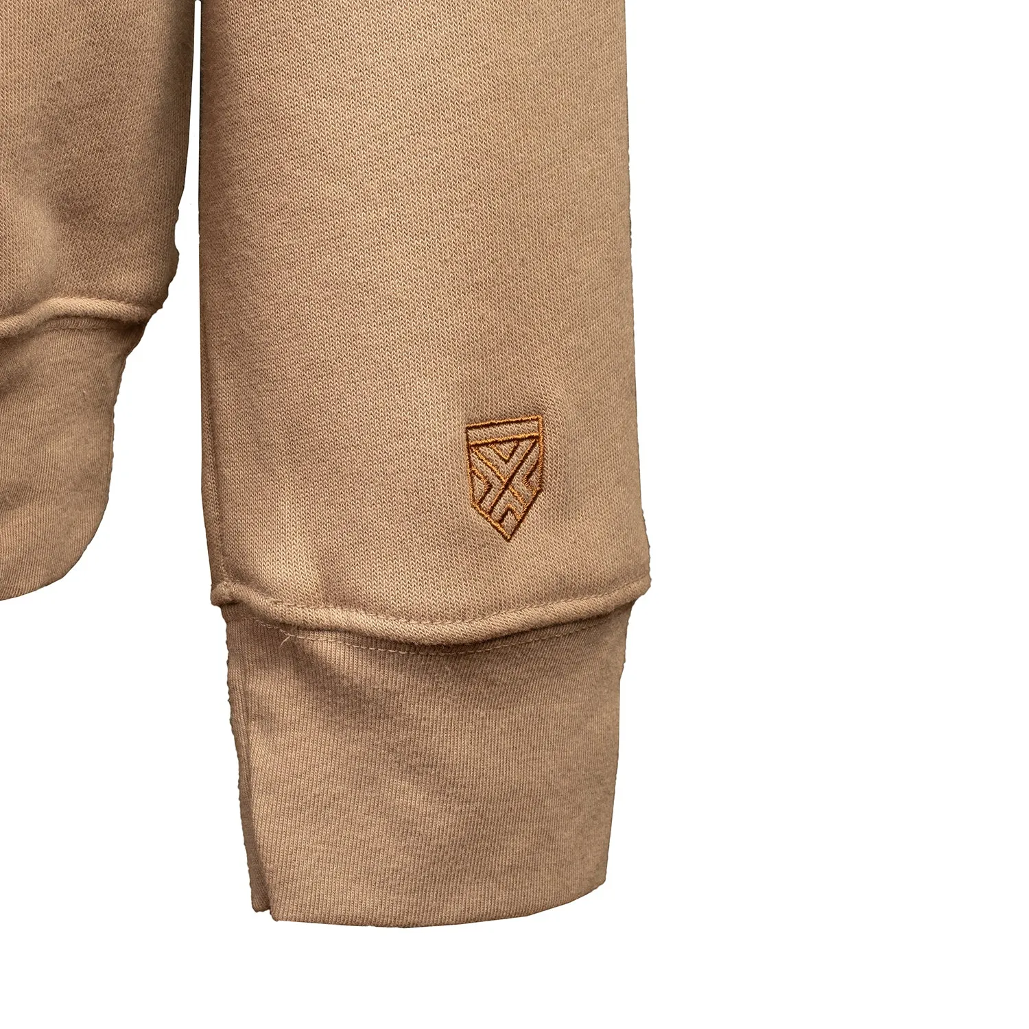 The Nines Essential - Unisex Sponge Fleece Pullover DTM Hoodie (Tan)